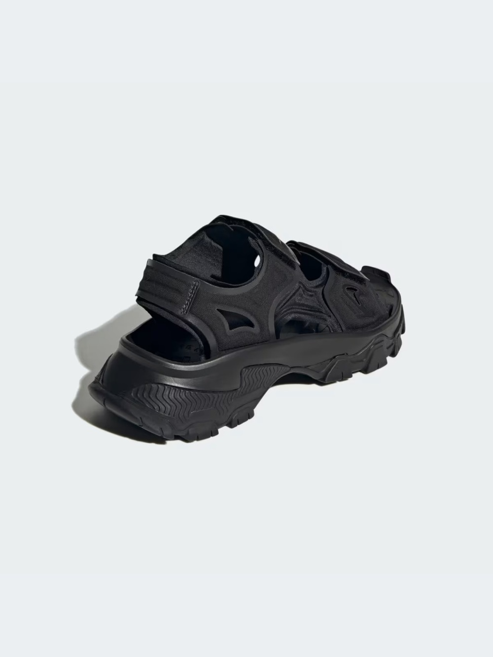 Adidas by Stella McCartney Black Chunky Sport Sandals - Picture 4 of 5